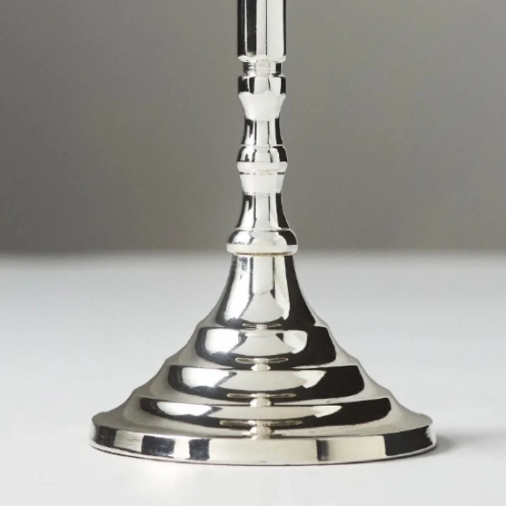 Silver Plated Bow Taper Candle holder benedita